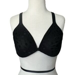 VINTAGE 50’s Warner’s on The Dot Polka Dot Bra 36D Black